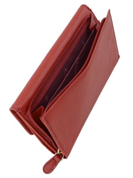 Portemonnee Leder Katana Rood marina 753080 ander zicht 3